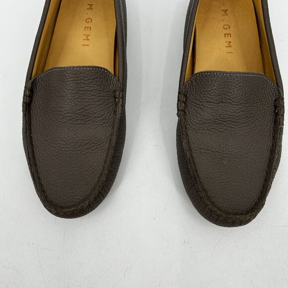 M. GEMI Women's Felize Taupe Gray Leather Driving Moccasin Loafer Shoes Size 5 - Picture 5 of 11